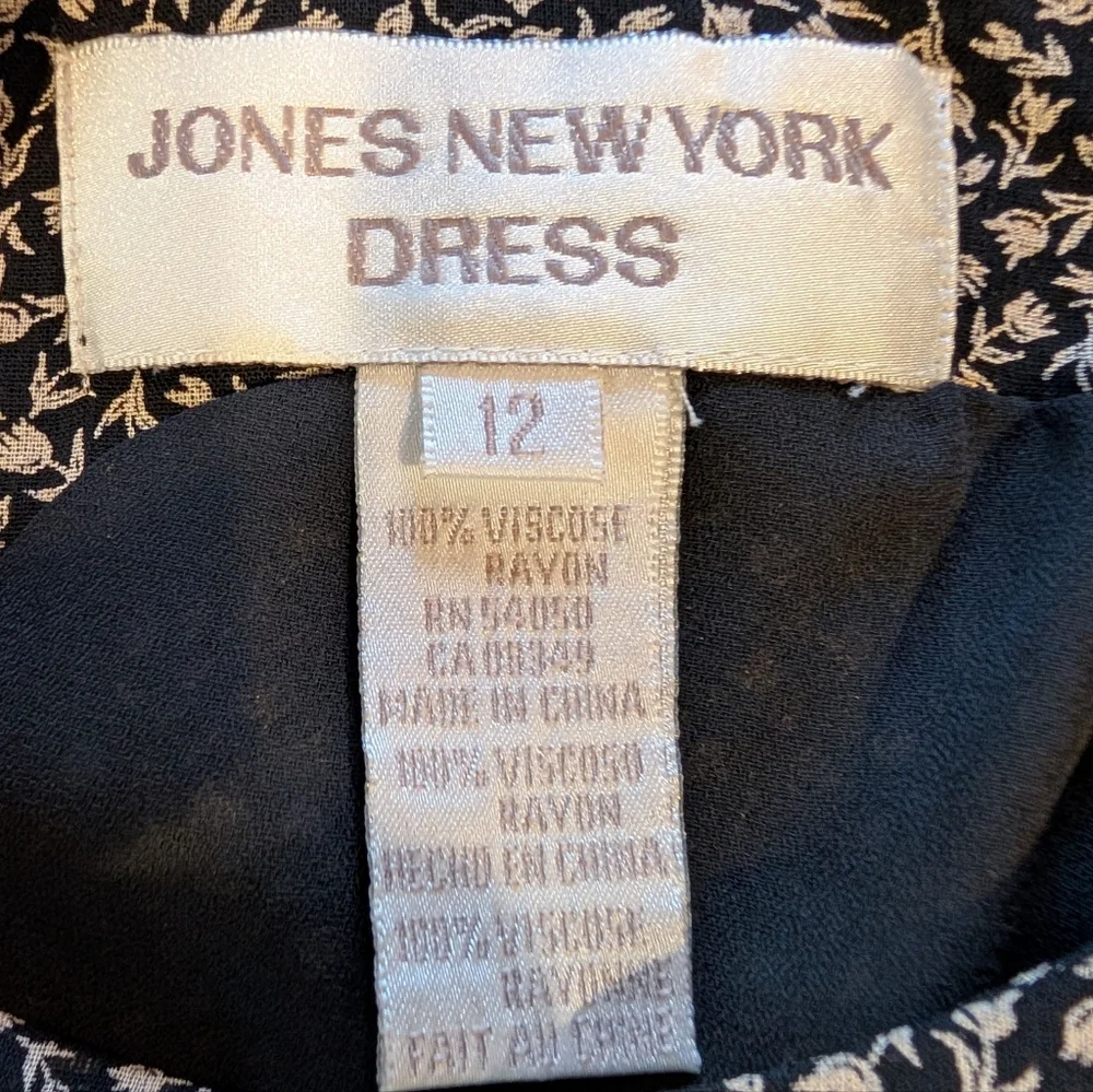 Vintage 80's Jones New York Floral Maxi Dress Size 12 - Picture 5 of 5